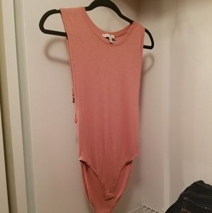 Express Peach Sleevless Bodysuit